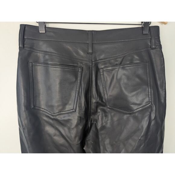 J. Crew Black High Rise Wide Leg Faux Leather Pant - Picture 5 of 7